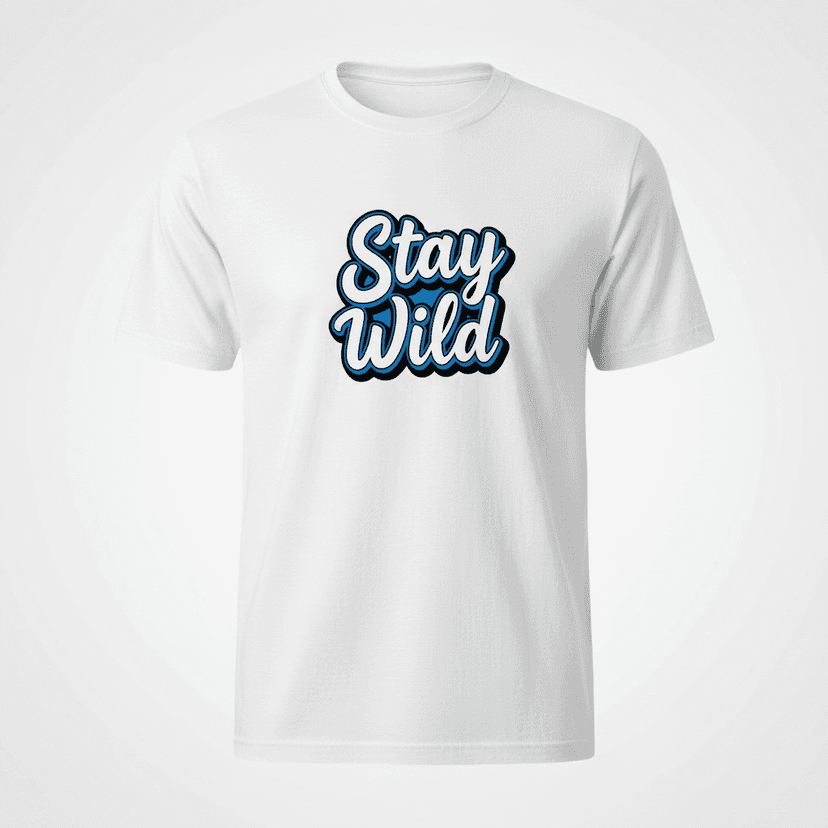 T-shirt mockup with AI-generated design